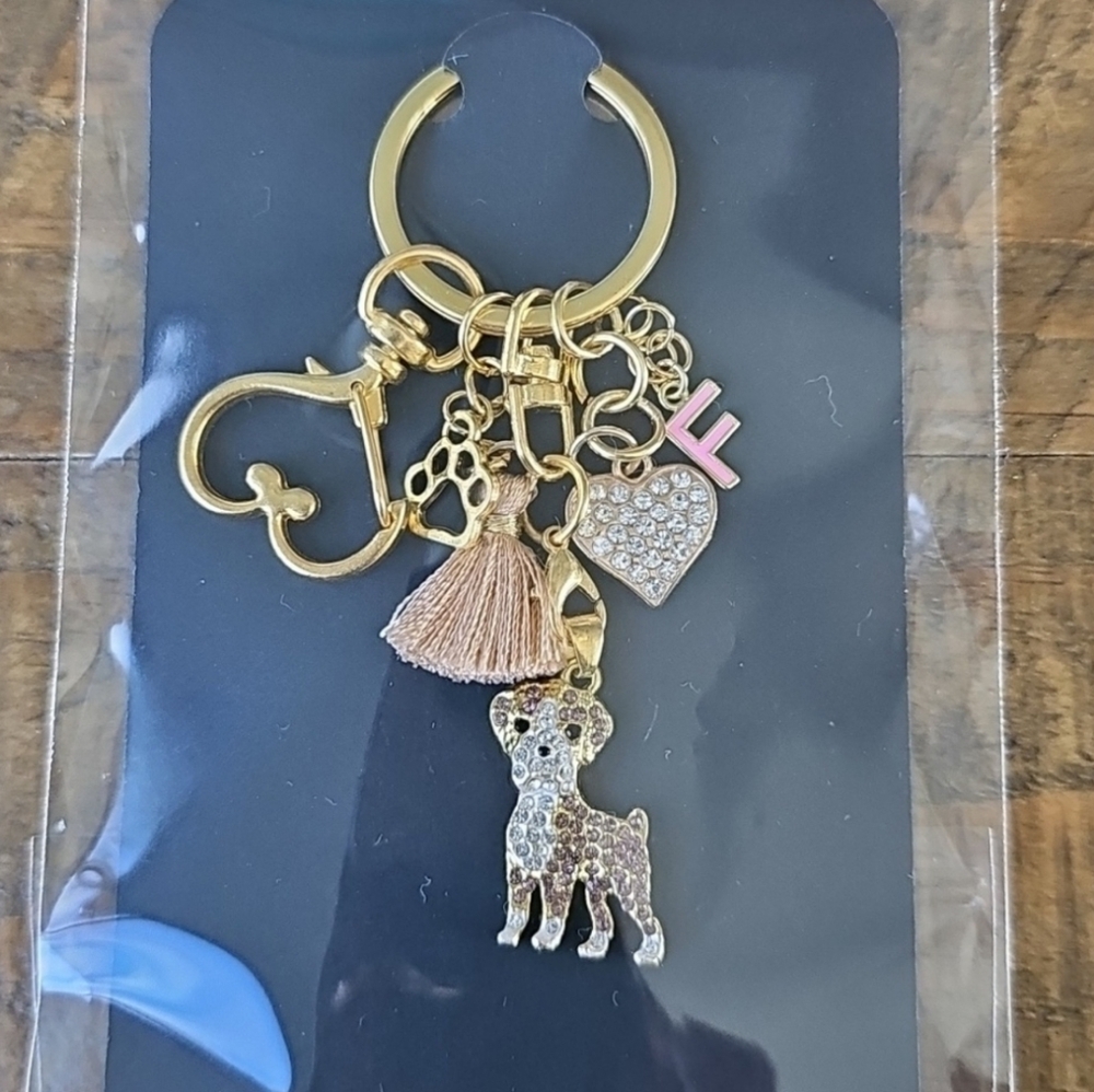 NEW! Cubic Zirconia Siberian Husky Keychain Bag 🎒👜 Jewelry Pendant ~ 🐾 🐕 🎁 - Picture 6 of 15
